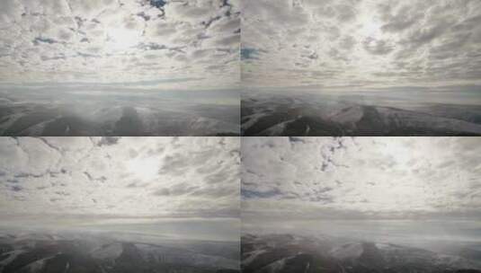 多云的天空在群山之上行进高清在线视频素材下载