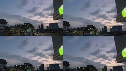 夜空 云 傍晚  南京  城市高清在线视频素材下载