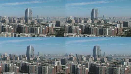城市航拍武汉地表绿地中心竖屏高清在线视频素材下载