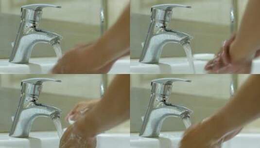 4K 洗手实拍视频高清在线视频素材下载
