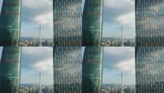 珠江新城cbd摩天大楼-17高清在线视频素材下载