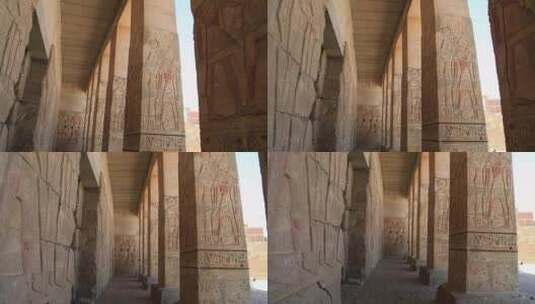 古埃及的阿拜多斯神庙高清在线视频素材下载