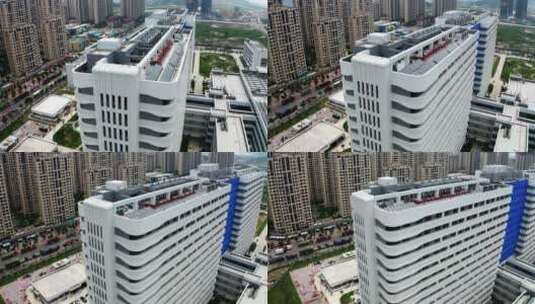 福建省宁德市建设中的霞浦县医院新院航拍高清在线视频素材下载