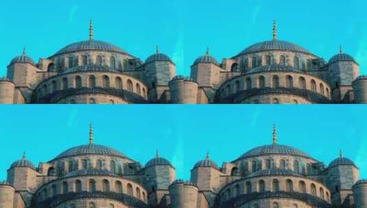 土耳其伊斯坦布尔蓝色清真寺高清在线视频素材下载