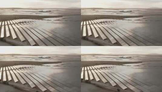 航拍太阳能板高清在线视频素材下载