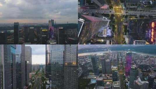 南宁城市高楼穿梭五象新区总部基地合集航拍高清在线视频素材下载