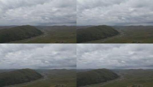 川藏高原塔公大草原航拍高清在线视频素材下载