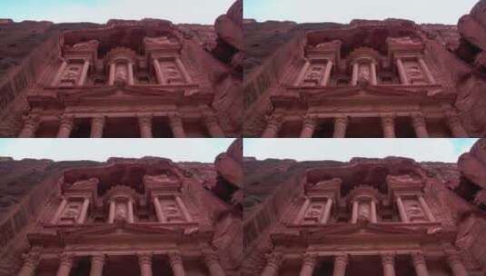 佩特拉古城卡兹尼神殿延时摄影高清在线视频素材下载