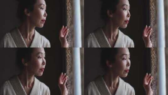 窗口的日本女人高清在线视频素材下载