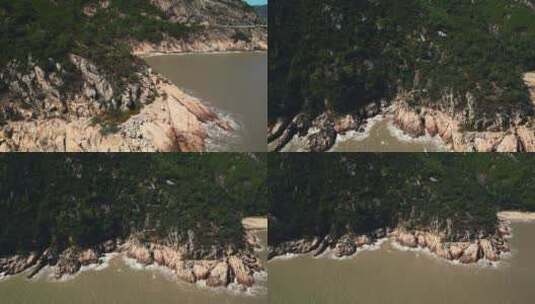 福建霞浦北岐滩涂礁石航拍4K高清在线视频素材下载