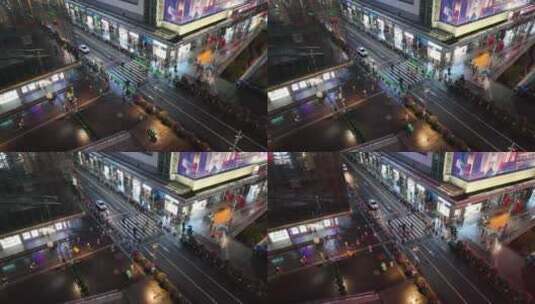 深圳华强北步行街夜景高清在线视频素材下载