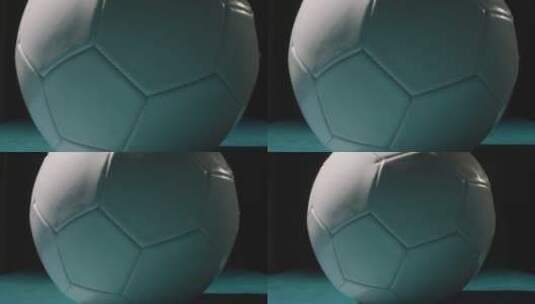 工作室静物拍摄的足球特写高清在线视频素材下载