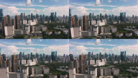 深圳中央商务区航拍CBD城市空镜高清在线视频素材下载