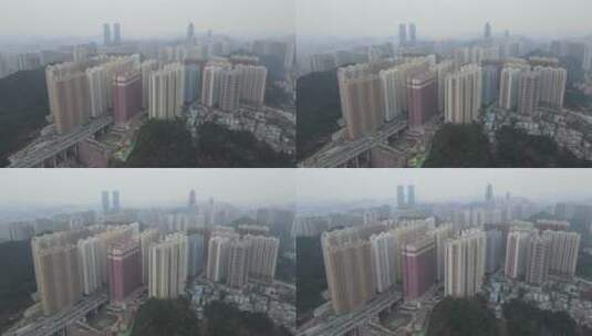 贵阳北京路周边交通建筑高清在线视频素材下载