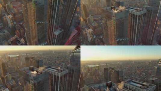 城市航拍海边摩天大楼高端商务地产建筑3高清在线视频素材下载
