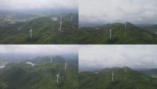 风车发电航拍合集高清在线视频素材下载