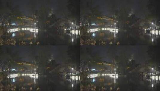 成都黄龙溪古镇夜景游人游览高清在线视频素材下载