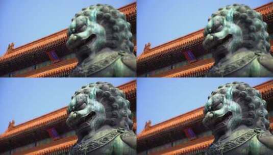故宫的狮子高清在线视频素材下载