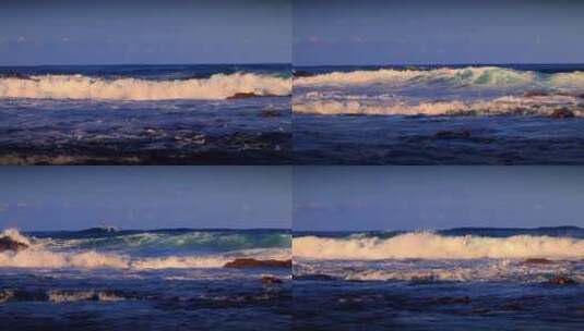 唯美海浪湖面大海夕阳高清在线视频素材下载