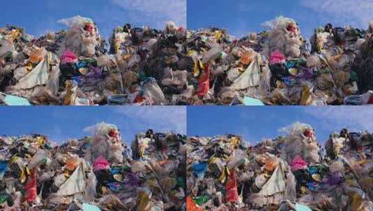 垃圾堆垃圾场特写高清在线视频素材下载