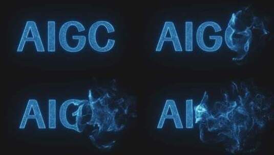 AIGC概念与抽象发光的粒子高清在线视频素材下载