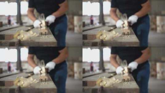 非遗手工家具白蜡杆家具制作高清在线视频素材下载