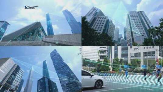 科技互联网智慧城市建筑数字化特效素材高清在线视频素材下载