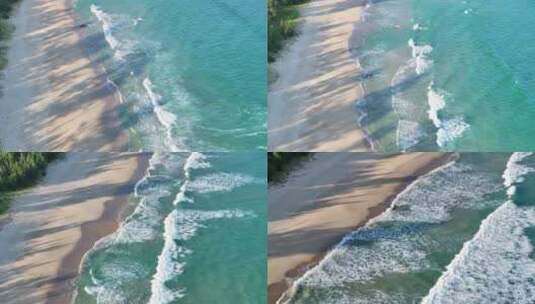 深圳南澳西冲沙滩海岸线航拍高清在线视频素材下载