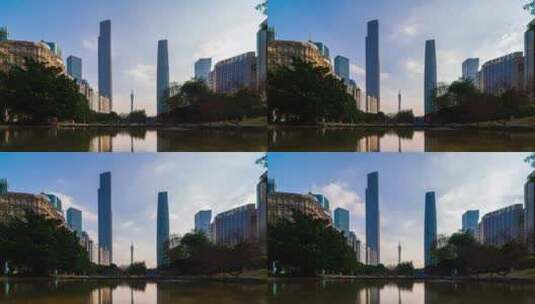 8K实拍广州花城广场延时高清在线视频素材下载