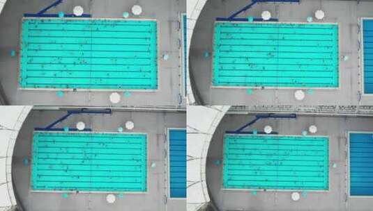 上海东方体育中心 游泳馆航拍高清在线视频素材下载