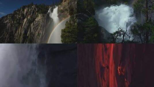 4K彩虹瀑布（片场）高清在线视频素材下载
