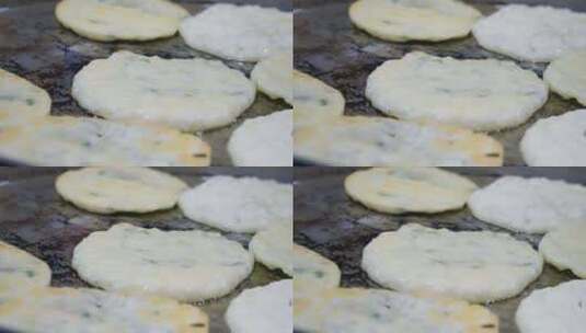 【正版素材】街头小吃葱油饼高清在线视频素材下载