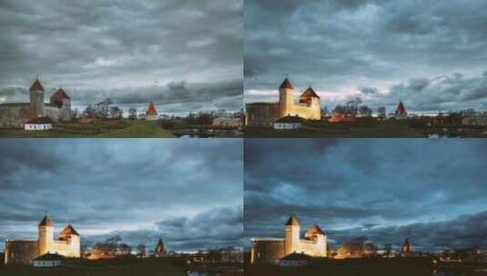 Kuressaare Saaremaa岛爱沙尼亚高清在线视频素材下载