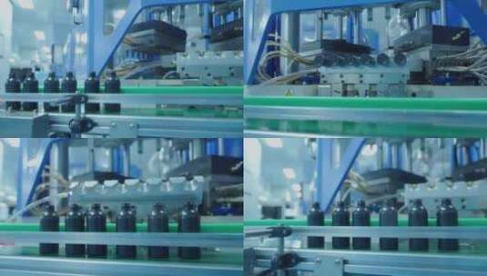 药瓶生产科技工厂车间高清在线视频素材下载