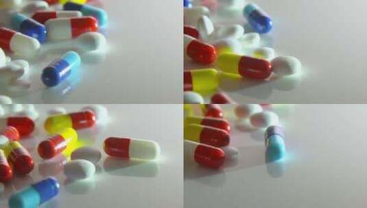 药品止痛药消炎药药片高清在线视频素材下载