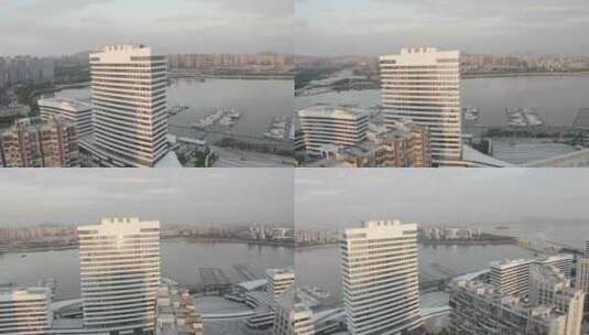 五缘湾厦门国际游艇汇五缘大桥航拍高清在线视频素材下载