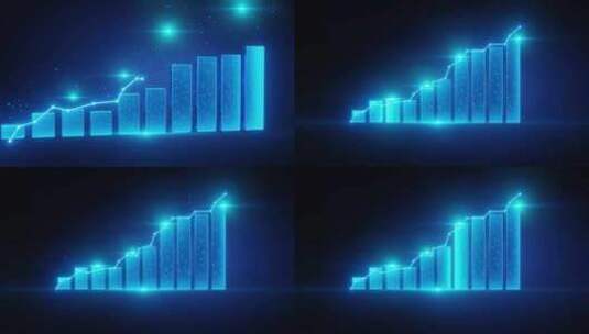 科技数据增长图形展示高清在线视频素材下载