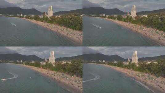 HDR泰国普吉岛芭东海滩航拍自然景观高清在线视频素材下载