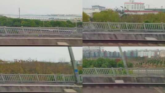 火车动车高铁行驶窗外的风景视频素材高清在线视频素材下载