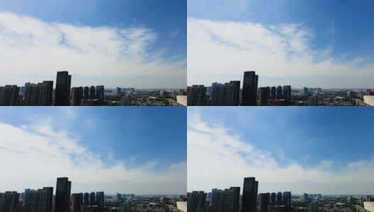 城市天空蓝天白云美景延时摄影视频素材高清在线视频素材下载