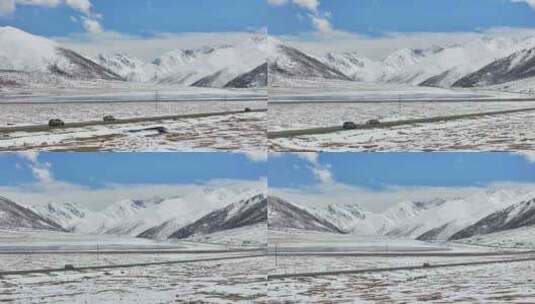 航拍西藏公路高清在线视频素材下载