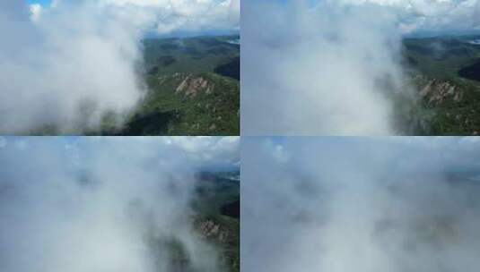 惠州博罗象头山穿云大景高清在线视频素材下载