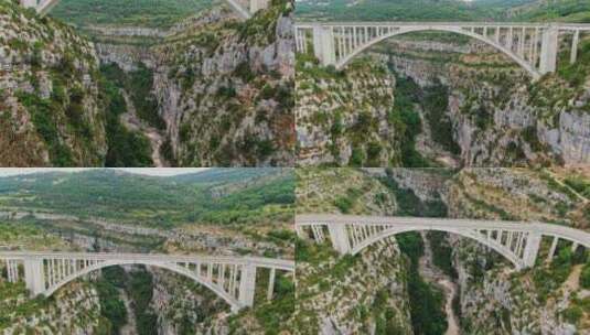 Verdon Gorge，河，峡谷，桥高清在线视频素材下载