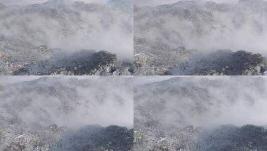 南太行伏牛山雪景雾凇云海自然风光高清在线视频素材下载