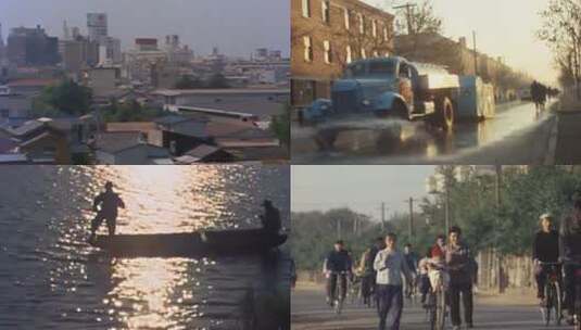 60年代 70年代 80年代 城市清晨高清在线视频素材下载