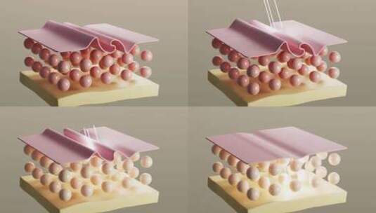 特写皱纹皮肤的 3d 渲染及其治疗高清在线视频素材下载