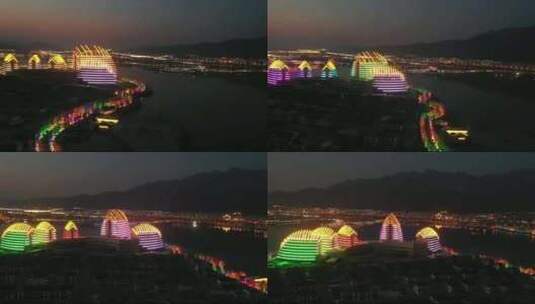 泰山天平湖的夜色高清在线视频素材下载
