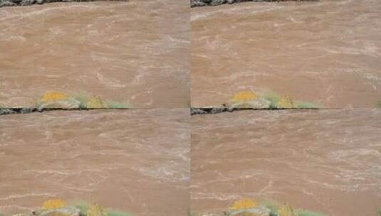 洪水爆发的河水高清在线视频素材下载