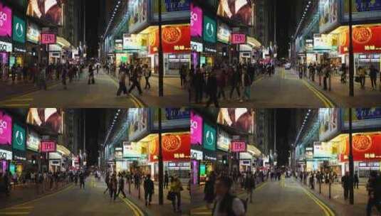 香港街头行人街道人流步行街人群人来人往高清在线视频素材下载