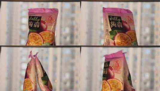 马来西亚零食：蒟蒻（果冻）高清在线视频素材下载